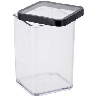 Rotho Loft - Tarro Cuadrado Con Tapa Y Junta, Apto Para Alimentos, Caja De Almacenamiento, Utensilios De Cocina, Organizador, Pl&aacute;stico (san), Sin Bpa, Trans