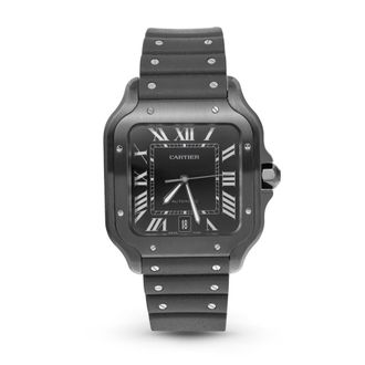 Cartier Pre-owned Cartier Santos De Cartier Automatic Black Dial Mens Watch 4072