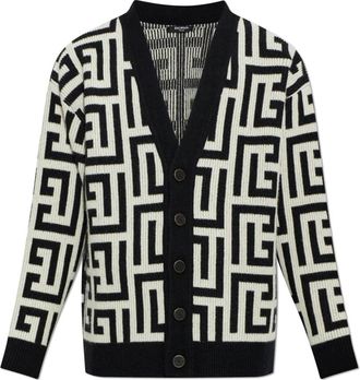 Balmain Kasjmier Vest met Monogram - Heren - Vesten - Zwart - XL - Kasjmier - Truien & Vesten