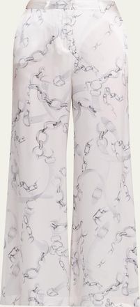 L'agence Gavin Silk Wide-Leg Pants