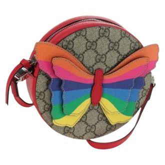 Gucci Pre-owned gg supreme rainbow butterfly schoudertas - Dames - Pre-owned - Veelkleurig - Maat: ONE Size