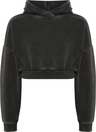 Entire studios Cropped Heavy Hood Washed Black