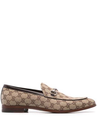 Gucci Horsebit-detailed GG-canvas loafers - Neutrals