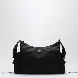 Prada Black Prada Explore bag in Re-Nylon and leather by Prada
