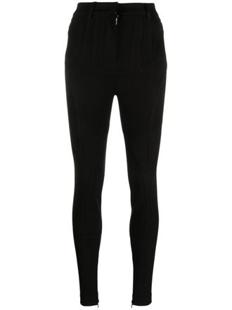 Stella McCartney Pantaloni skinny con inserti - Nero