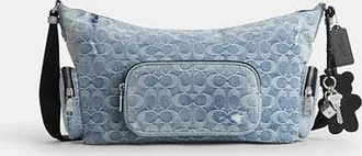 Coach Mens Finn Crossbody Bag With Pockets in Blue | Cotton