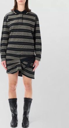 Isabel Marant striped cotton belted polo mini dress