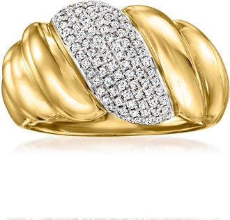 Ross-Simons Diamond Shrimp Ring in 18kt Yellow Gold