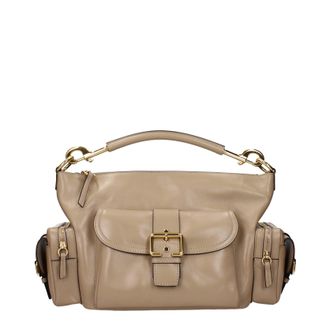 Chlo&eacute; Damens Handtasche Kameratasche Beige Leder