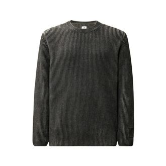 C.P. Company C.p. Company, Truien & Vesten, Heren, Grijs, XL, Katoen, Chenille Katoenen Ronde Hals