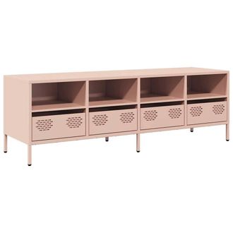 Berkfield Home TV Cabinet Pink 135x39x43.5 cm Cold-rolled Steel