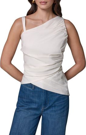 DKNY Stretch Poplin Top in Cream at Nordstrom, Size 10