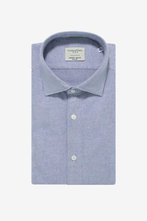 Tintoria Mattei Schmales Gestreiftes Langarm-Hemd aus Flanell