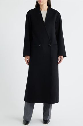 Fleurette Layla Double Breasted Wool Coat in Black at Nordstrom, Size 10