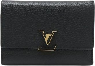 Louis Vuitton Pre-owned Wallets, female, Black, Size: ONE SIZE Pre-owned Capucines Compact Wallet