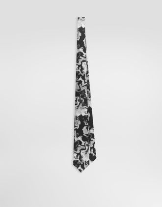 Dolce & Gabbana Abstract-print Twill Tie - Man Ties And Pocket Squares Multicolor Onesize