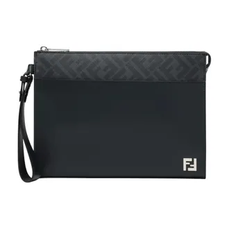 Fendi FF Squared Clutch - male - Fendi - Bags - Blue - ONE SIZE - Bags