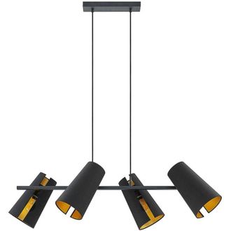 Lucande L&aacute;mpara Colgante kemoni En Negro De Metal - Lucande