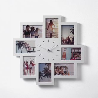 Oresteluchetta Portafotos De Pared Con Reloj En Mdf Gian