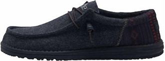 Hey Dude Mens Wally Funk Wool Slip On Shoes In Black