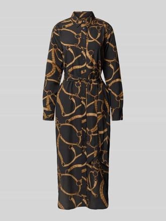 Lauren Ralph Lauren Midikleid mit Blusenkragen Modell SHADNY in Black, Gr&ouml;&szlig;e 38