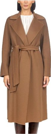 Max Mara Cles Coat - Dames - Jas met riem - Bruin - XL - Wol - Jassen