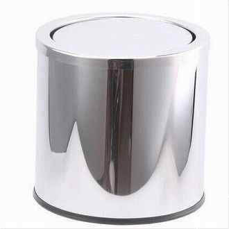 Trade Shop Trade Shop - Pattumiera Acciaio 5 Litri Bidone Cestino Spazzatura Coperchio Basculante 87463