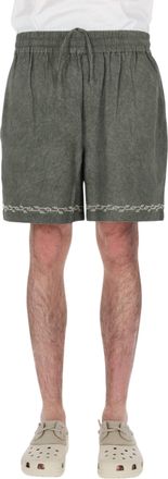 Isabel Marant Zilan Embroidered Cotton Drawstring Shorts