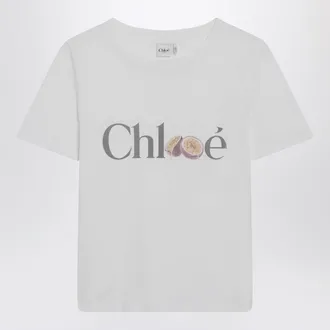 Chlo&eacute; White T Shirt With Logo Print