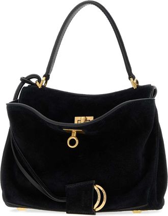 Balenciaga Womens Rodeo Top Handle Bag Black Calf