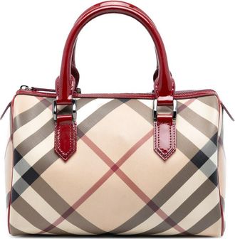 Burberry Pre-owned Burberry Supernova Check Canvas Chester Boston Bag Ladies 35JKSYHAJ5DOX6AV