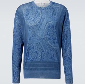 Etro Pullover in seta e cashmere con stampa