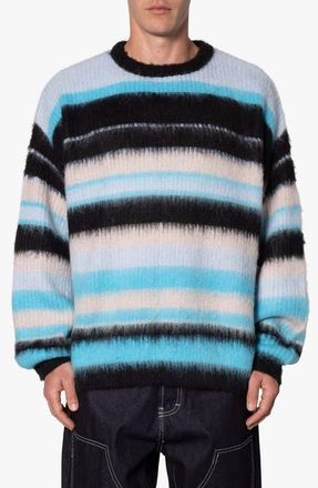 mnml Blue Water Palette Stripe Oversize Sweater at Nordstrom, Size Medium