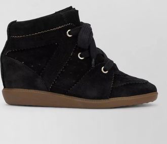 Isabel Marant bobby wedge sneakers suede perforated design