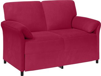 vidaXL Sof&aacute; De 2 Plazas Rojo Vino 138 X 83 X 95 Cm Terciopelo Vidaxl