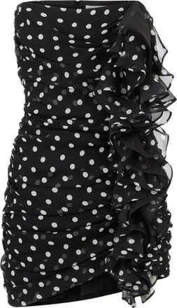 Nina Ricci Kleedjes, Dames, Zwart, S, Polyester, Polka Dot Bustier Mini Jurk