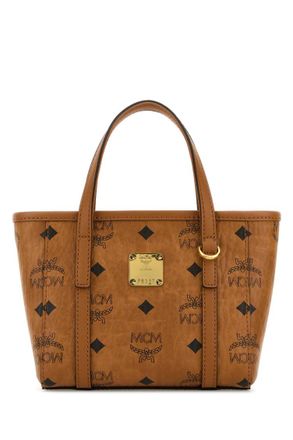 MCM Brown Toni Top Zip Mini Tote