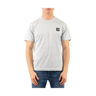 Stone Island Casual Katoenen T-shirt - Heren - T-shirts - Grijs - S - Katoen - Tops