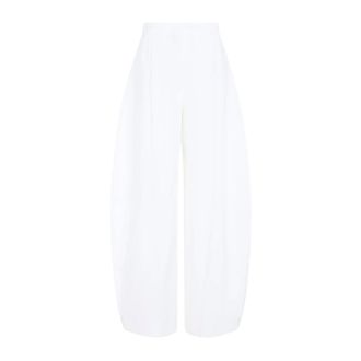 Jacquemus Ovalo Broek - Dames - Broeken - Wit - Maat: XS Katoen