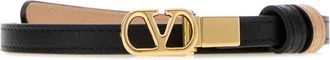 Valentino Garavani Black VLogo Reversible Belt