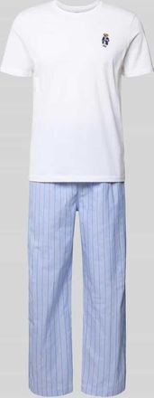 Ralph Lauren Regular Fit Pyjama aus reiner Baumwolle in Hellblau, Gr&ouml;&szlig;e XXL