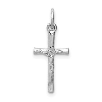 Diamond2Deal 14k White Gold Crucifix Pendant