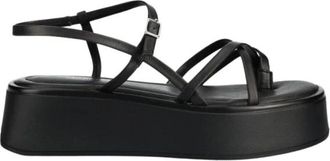 Vagabond Courtney Sandalen - Dames - Sleehakken - Zwart - 41 EU - Leer - Schoenen