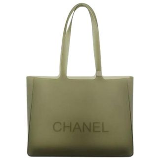 Chanel Bolso Tote Pre-owned de Goma - Pre-owned - Mujer - Verde - ONE SIZE
