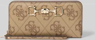 Guess Portemonnaie mit Label-Detail Modell JANIE in Cognac, Gr&ouml;&szlig;e 1