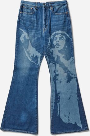 Junya Watanabe Men s Bob Marley Denim Pants Indigo