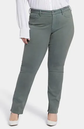 NYDJ Marilyn Straight Leg Jeans in Sage Leaf at Nordstrom, Size 14W