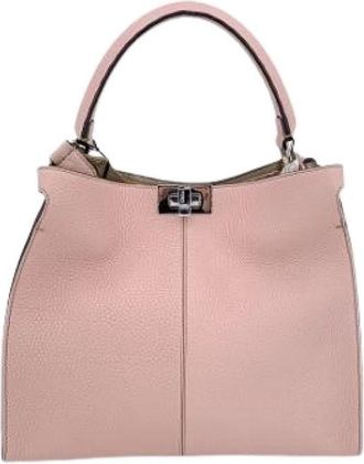 Fendi Pre-owned Peekaboo X-Lite Handtas - Dames - Vintage Handtas - Roze - ONE Size - Leer - Vintage