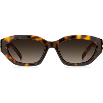 BOSS 54mm Cat Eye Sunglasses in Havana/Brown at Nordstrom