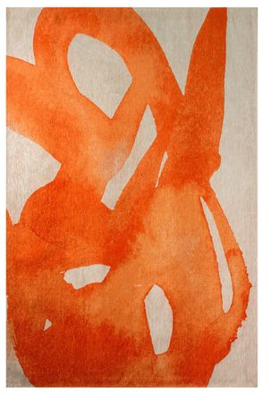 Novatrend Alfombra moderna de tejido plano naranja 200x280 cm